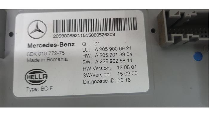 Body control computer from a Mercedes-Benz C (W205) C-220 2.2 CDI BlueTEC, C-220 d 16V 2015