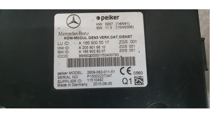 Telefon Modul van een Mercedes-Benz C (W205) C-220 2.2 CDI BlueTEC, C-220 d 16V 2015