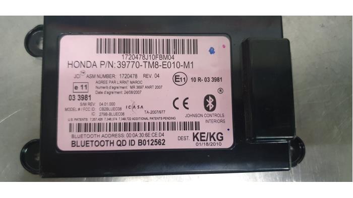 Używane Modul Bluetooth Honda Insight (ZE2) 1.3 16V VTEC Cena € 25,00 Procedura marży oferowane przez De Witte Boerderij AutoMotive