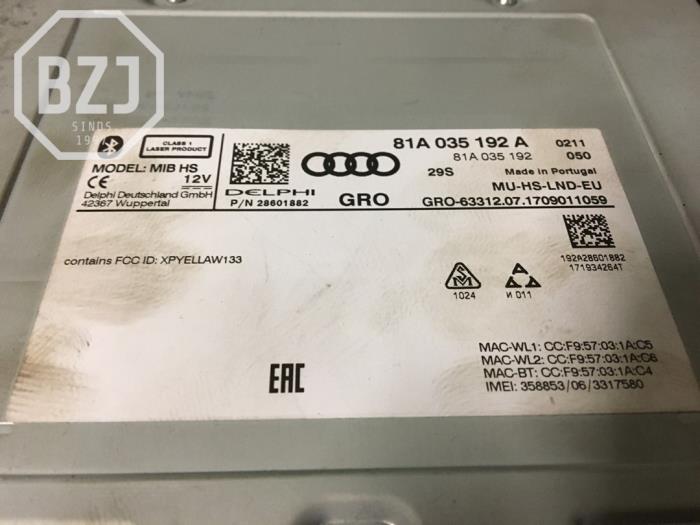 Navigation module from a Audi A3 Sportback (8VA/8VF) 2.0 TFSI Ultra 16V 2018