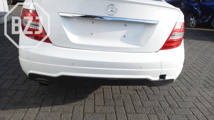 Rear bumper from a Mercedes-Benz C (C204) 1.6 C-180 16V BlueEfficiency 2014