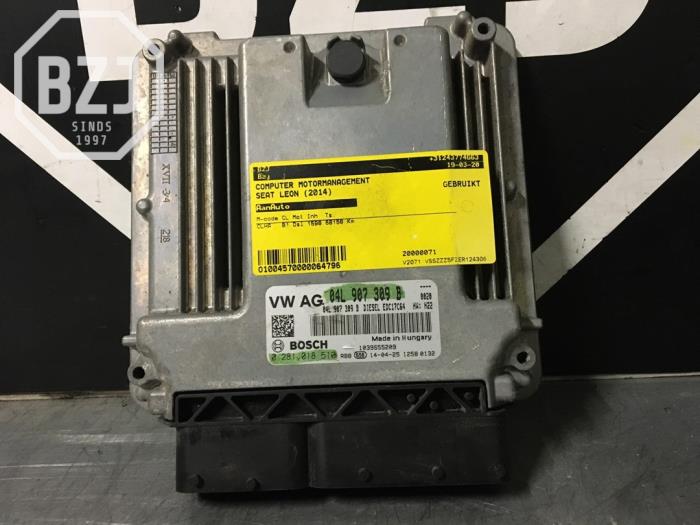 Engine management computer Seat Leon ST (5FF), 2012 / 2020 1.6 TDI Ecomotive 16V, Combi/o, 4-dr, Diesel, 1.598cc, 77kW (105pk), FWD, CLHA, 2013-10 / 2020-08 (Used)