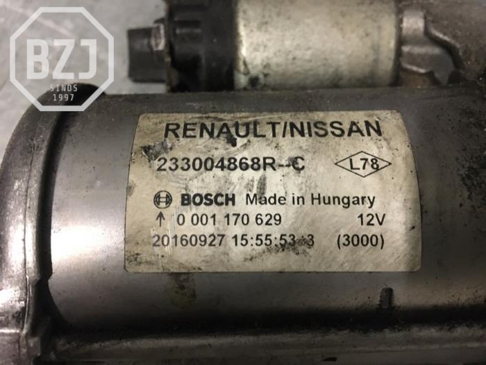Anlasser van een Renault Megane IV (RFBB) 1.5 Energy dCi 110 2018