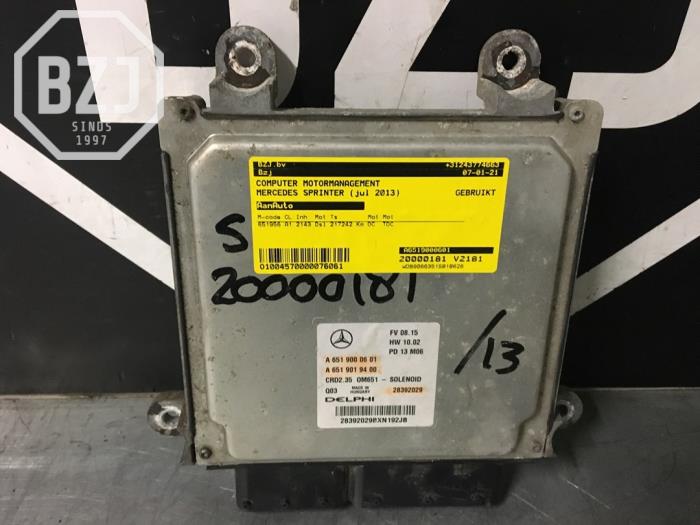 Used Engine management computer Mercedes Sprinter 3,5t (906.63) 310 CDI 16V Price on request offered by BZJ b.v.