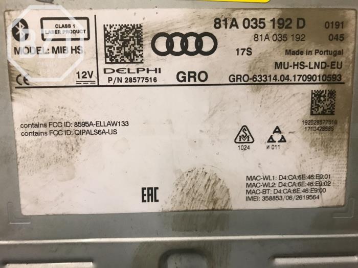 Navigation module from a Audi A3 Limousine (8VS/8VM) 2.0 TDI 16V 2017