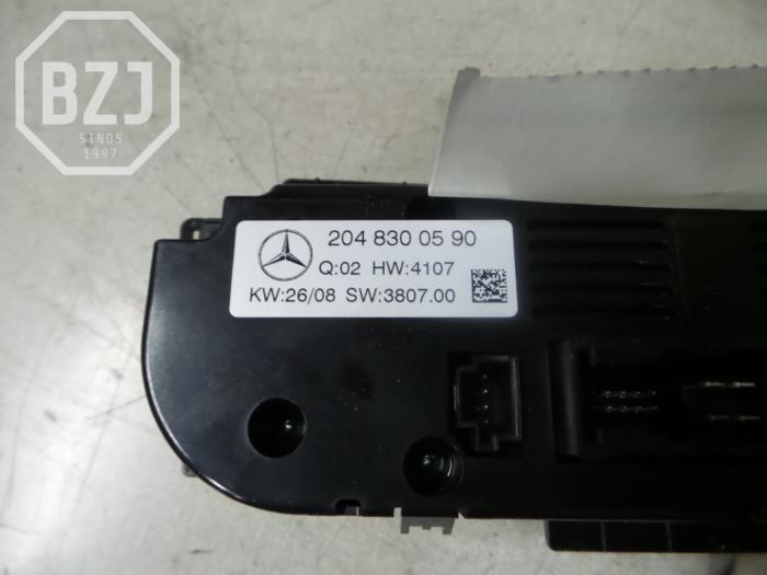 Climatronic Panel van een Mercedes-Benz C (W204) 2.2 C-220 CDI 16V 2008