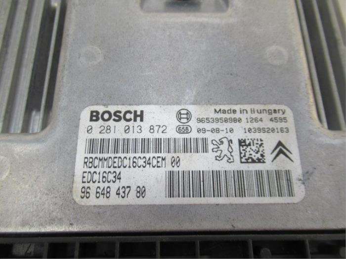Engine management computer from a Peugeot Partner (GC/GF/GG/GJ/GK) 1.6 HDI 75 16V 2009