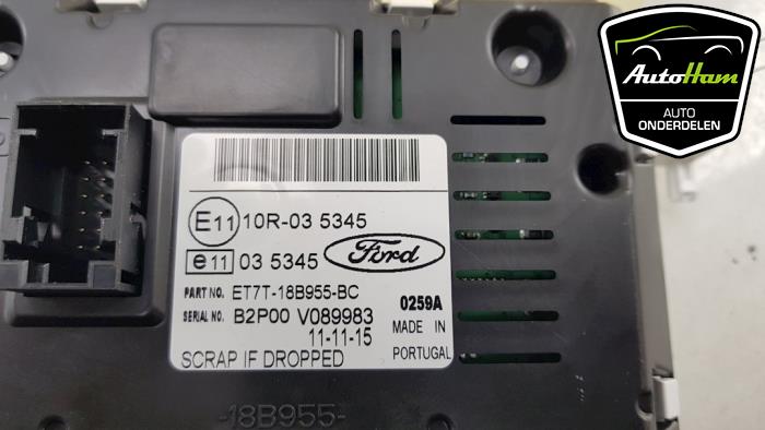 Display Multimédia unité de réglage d'un Ford B-Max (JK8) 1.6 Ti-VCT 16V Van 2015