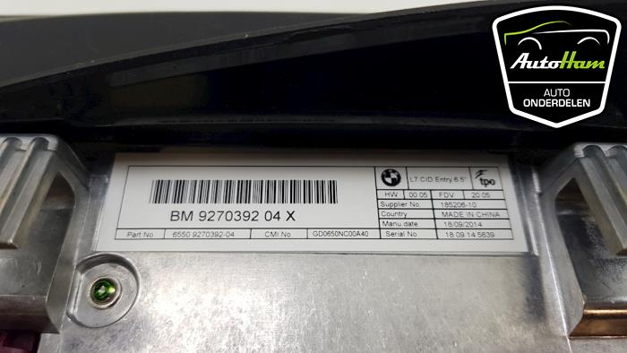 Display Multimédia unité de réglage d'un BMW 1 serie (F20) 114d 1.6 16V 2015