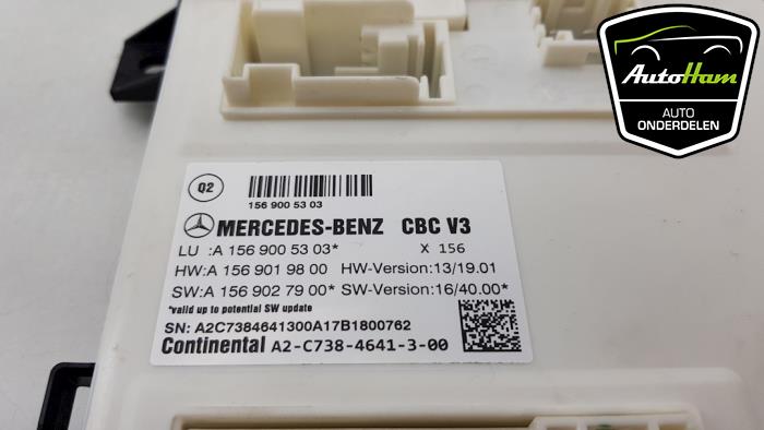 Body control computer from a Mercedes-Benz A (W176) 1.5 A-180 CDI, A-180d 16V 2017