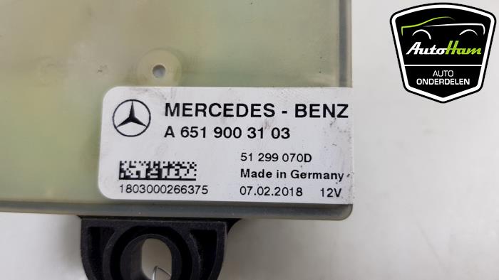 Relé de precalentamiento de un Mercedes-Benz A (W176) 2.2 A-200 CDI, A-200d 16V 2018