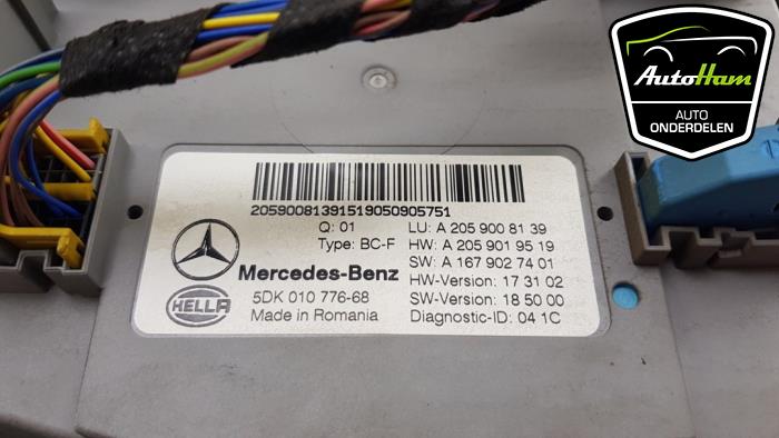 Steuergerät Body Control van een Mercedes-Benz C (W205) C-300 2.0 Turbo 16V 2019
