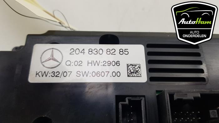 Panel sterowania nagrzewnicy z Mercedes-Benz C (W204) 2.2 C-220 CDI 16V 2007