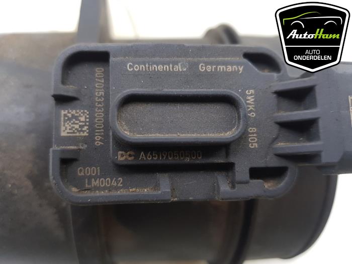 Airflow meter from a Mercedes-Benz Sprinter 3,5t (906.63) 313 CDI 16V 2015