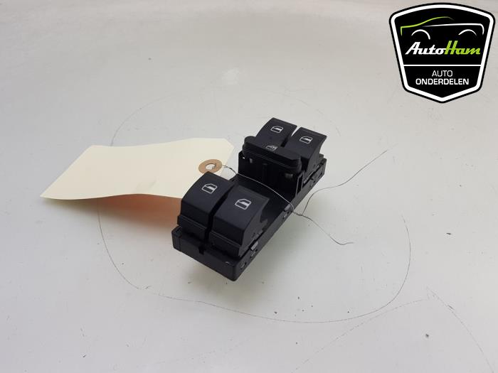 Electric window switch from a Volkswagen Polo V (6R) 1.4 16V 2010