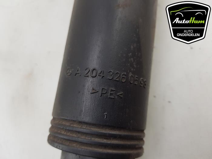 Rear shock absorber, left from a Mercedes-Benz GLK (204.7/9) 2.2 200 CDI 16V BlueEfficiency 2014