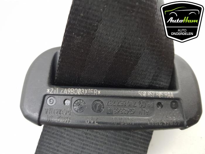 Ceinture de sécurité arrière gauche d'un Volkswagen Golf VII (AUA) e-Golf 2018