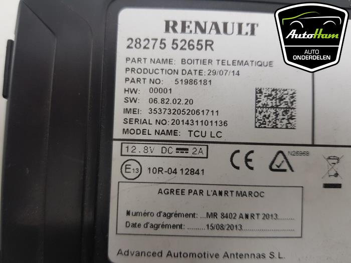 Phone module from a Renault Clio IV (5R) 1.6 Turbo 16V RS 200 EDC 2014