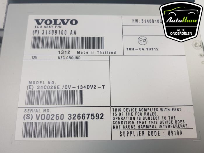 Radio amplifier Volvo XC60 I 2.0 T5 16V - 31409103 VOLVO
