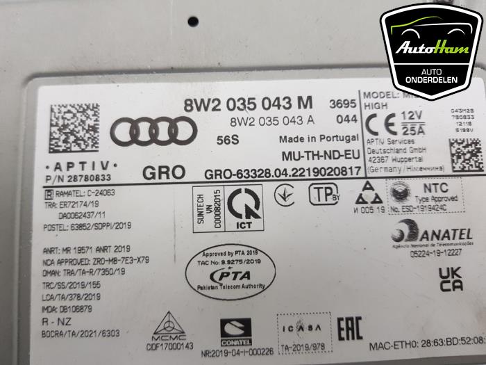 Unité de contrôle Multimedia d'un Audi A4 Avant (B9) 2.0 35 TDI Mild hybrid 16V 2022