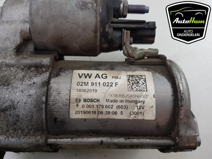 Motor de arranque de un Volkswagen Polo VI (AW1) 1.0 TSI 12V 2020