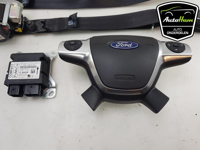 Juego y módulo de airbag de un Ford C-Max (DXA) 1.0 Ti-VCT EcoBoost 12V 125 2013