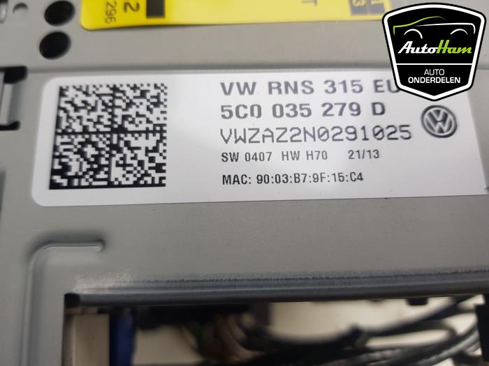 Navigation system Volkswagen Jetta IV 1.4 TSI Hybrid 16V RNS315 ANATEL