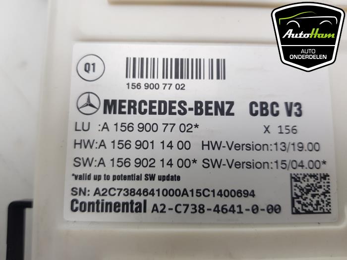 Ordinateur contrôle fonctionnel d'un Mercedes-Benz GLA (156.9) 1.6 180 16V 2016