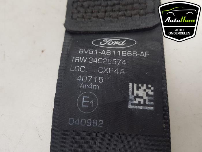 Ceinture de sécurité arrière droite d'un Ford Fiesta 6 (JA8) 1.6 TDCi 16V 2009