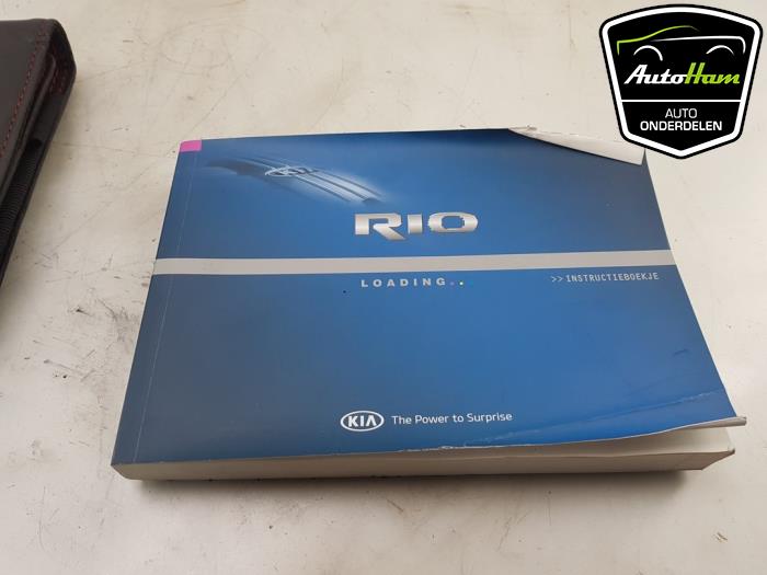 Instruction Booklet from a Kia Rio III (UB) 1.2 CVVT 16V 2012