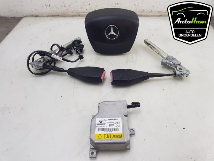 Juego y módulo de airbag de un Mercedes-Benz Citan (415.6) 1.5 108 CDI 2016
