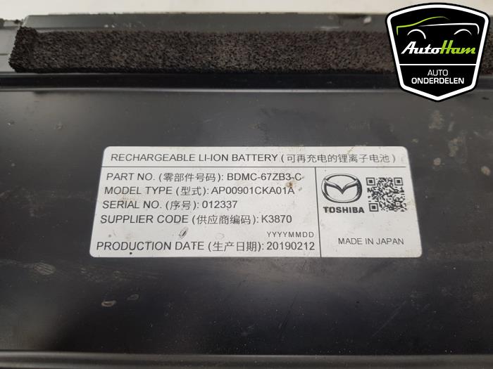 Battery (Hybrid) from a Mazda 3 Sport (BP) 2.0 SkyActiv-G 122 Mild Hybrid 16V 2019