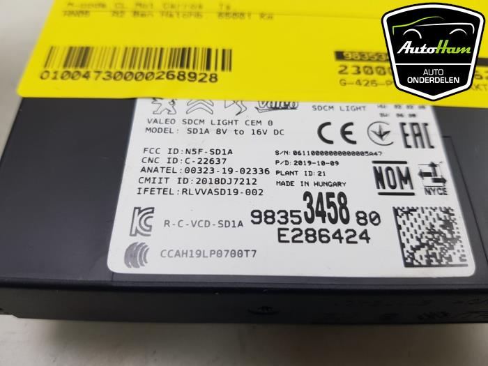 Body control computer Peugeot 208 II 1.2 Vti 12V PureTech 100 ...