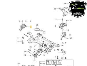 Usados Soporte de motor Volvo V40 (MV) 1.6 T3 GTDi 16V Precio € 30,00 Norma de margen ofrecido por AutoHam