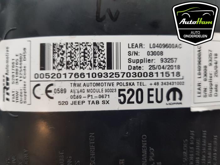 Asiento de airbag de un Jeep Renegade (BU) 1.4 Multi Air 16V 2018