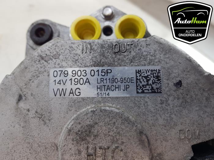 Dynamo van een Audi RS 6 Avant (C7) 4.0 V8 TFSI 32V 2015