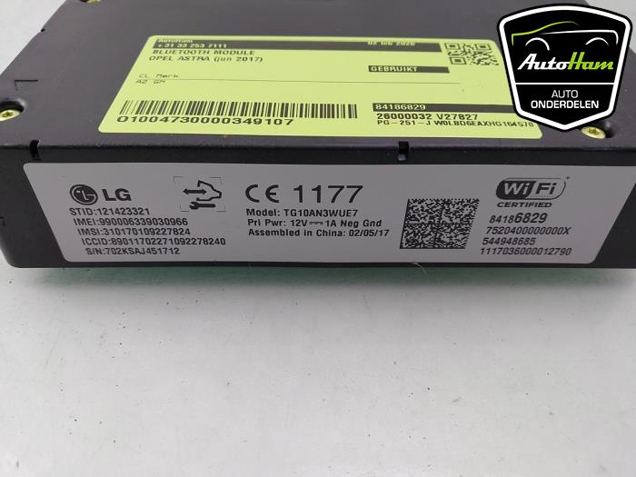 Modul Bluetooth z Opel Astra K 1.0 Turbo 12V 2017