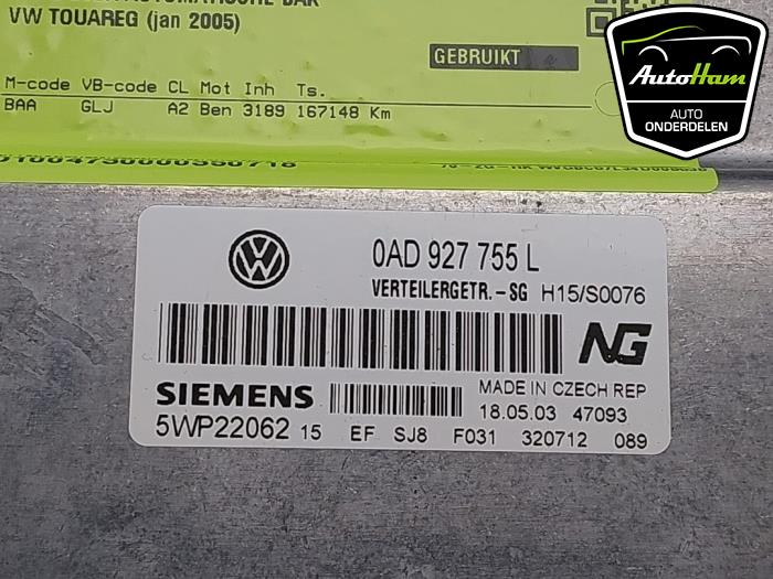 Automatic gearbox computer from a Volkswagen Touareg (7LA/7L6) 3.2 V6 24V 2005
