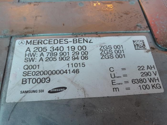 Batterie (hybride) d'un Mercedes-Benz C (W205) C-350 e 2.0 16V 2015