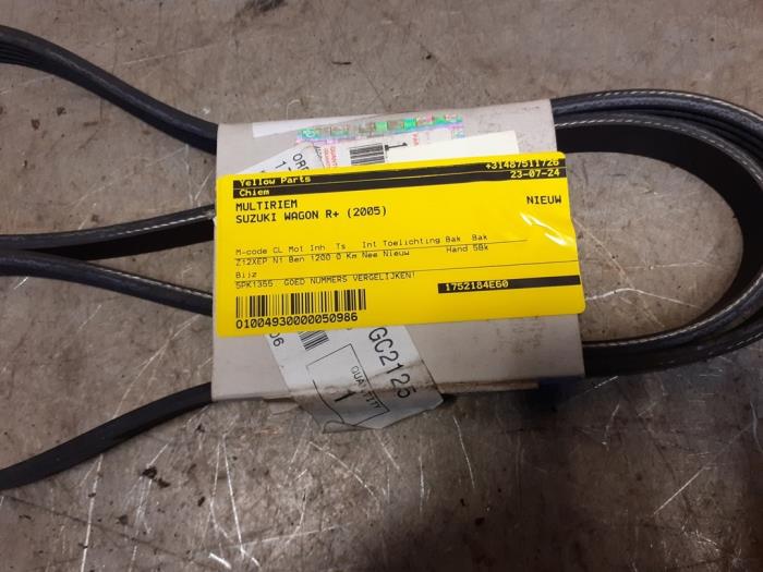 Usados Correa múltiple Suzuki Wagon-R+ (RB) 1.2 16V Precio € 15,73 IVA incluido ofrecido por Yellow Parts