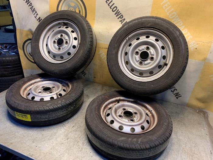 Set of wheels + tyres - Steel SUZUKI - Yellow Parts