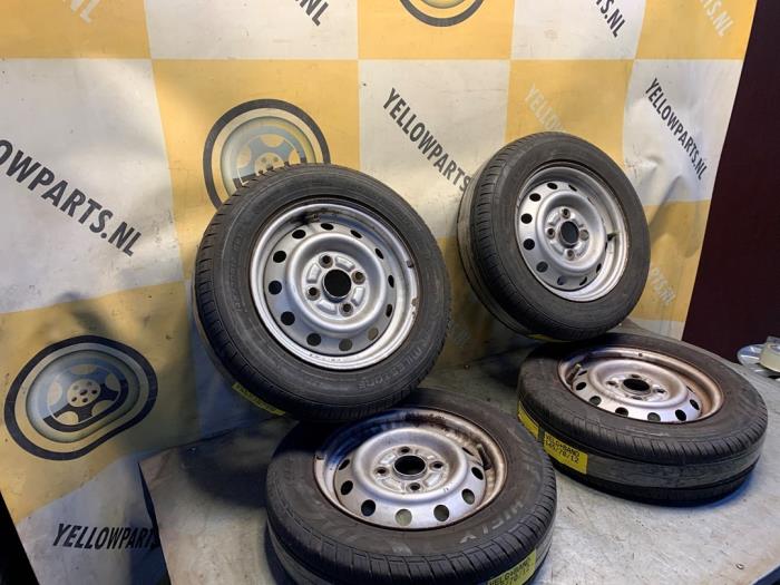Set of wheels + tyres - Steel SUZUKI - Yellow Parts