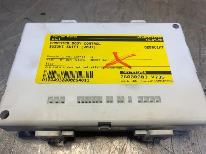 Used Body control computer Suzuki Swift (ZA/ZC/ZD1/2/3/9) 1.3 VVT 16V Price € 69,00 Margin scheme offered by Yellow Parts