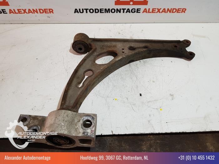 Front wishbone, left from a Volkswagen Eos (1F7/F8) 2.0 TDI DPF 2007