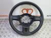 Steering wheel from a Volkswagen Polo V (6R), 2009 / 2017 1.2 12V BlueMotion Technology, Hatchback, Petrol, 1 198cc, 51kW (69pk), FWD, CGPA, 2009-06 / 2014-05 2009
