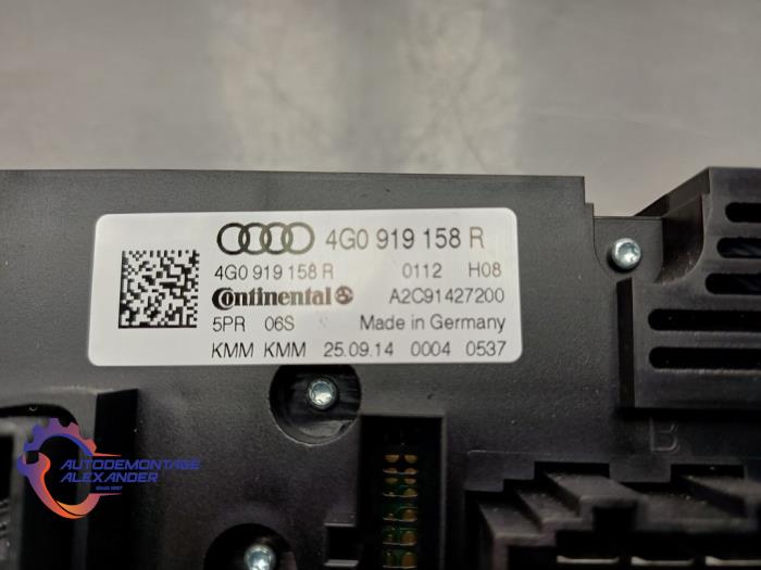 Panneau de commandes chauffage d'un Audi A6 Avant (C7) 3.0 TDI V6 24V Quattro 2015