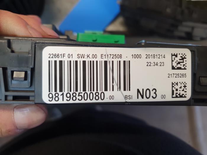 Used Body control computer Peugeot 2008 (CU) 1.2 Vti 12V PureTech Price € 100,00 Margin scheme offered by Autodemontage Atlas-Car B.V.