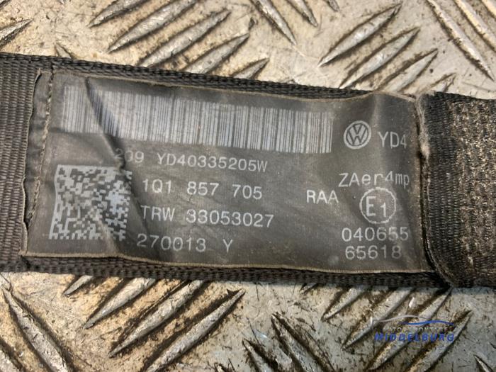 Front seatbelt, left from a Volkswagen Eos (1F7/F8) 2.0 FSI 16V 2006
