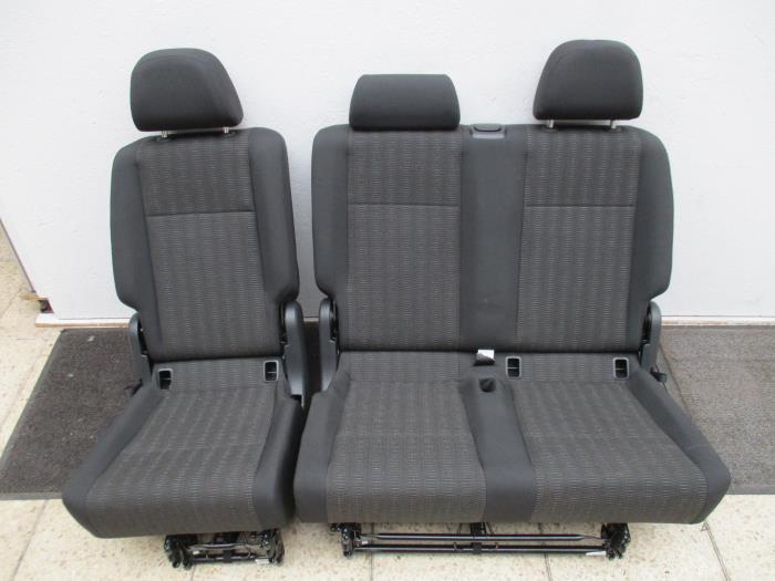 VW Caddy BJ 2004-2015 grado fundas para asientos asiento trasero 2 serie hawai/gris/gris 