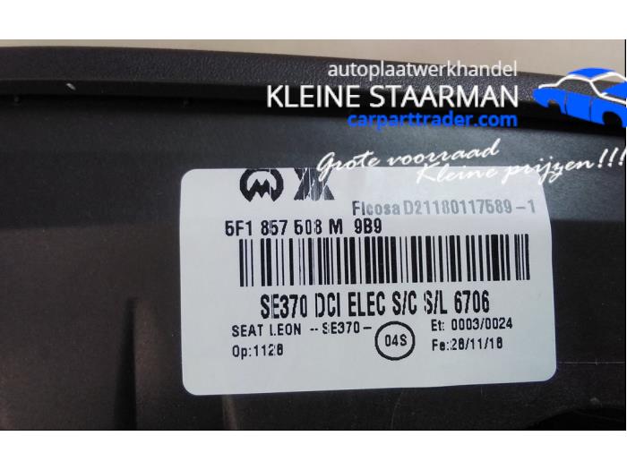 Wing mirror, right Seat Leon 5F0857538BGRU SEAT